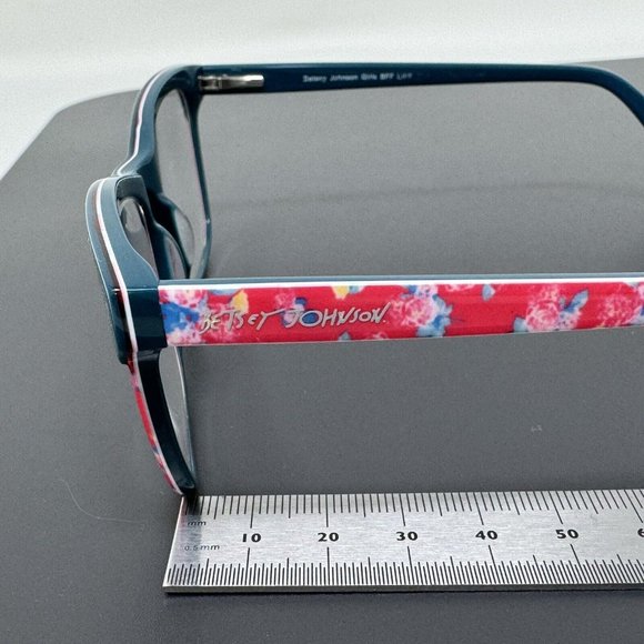Betsey Johnson Eyeglasses Girls Bff Life 49-16-130 Teal Pink Eyeglasses Frame - Picture 7 of 11